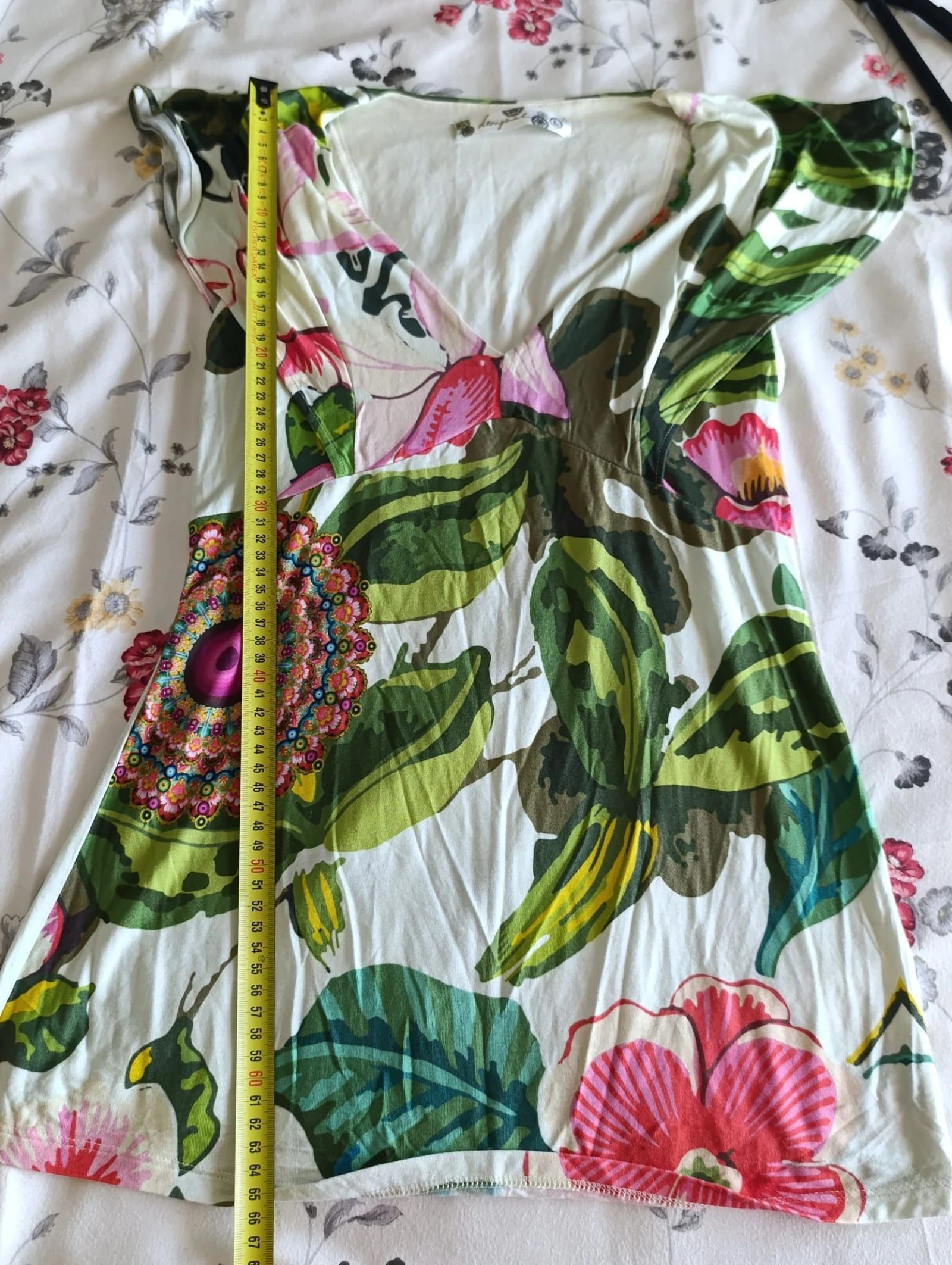 Top Desigual floral de viscose tamanho G – photo 7
